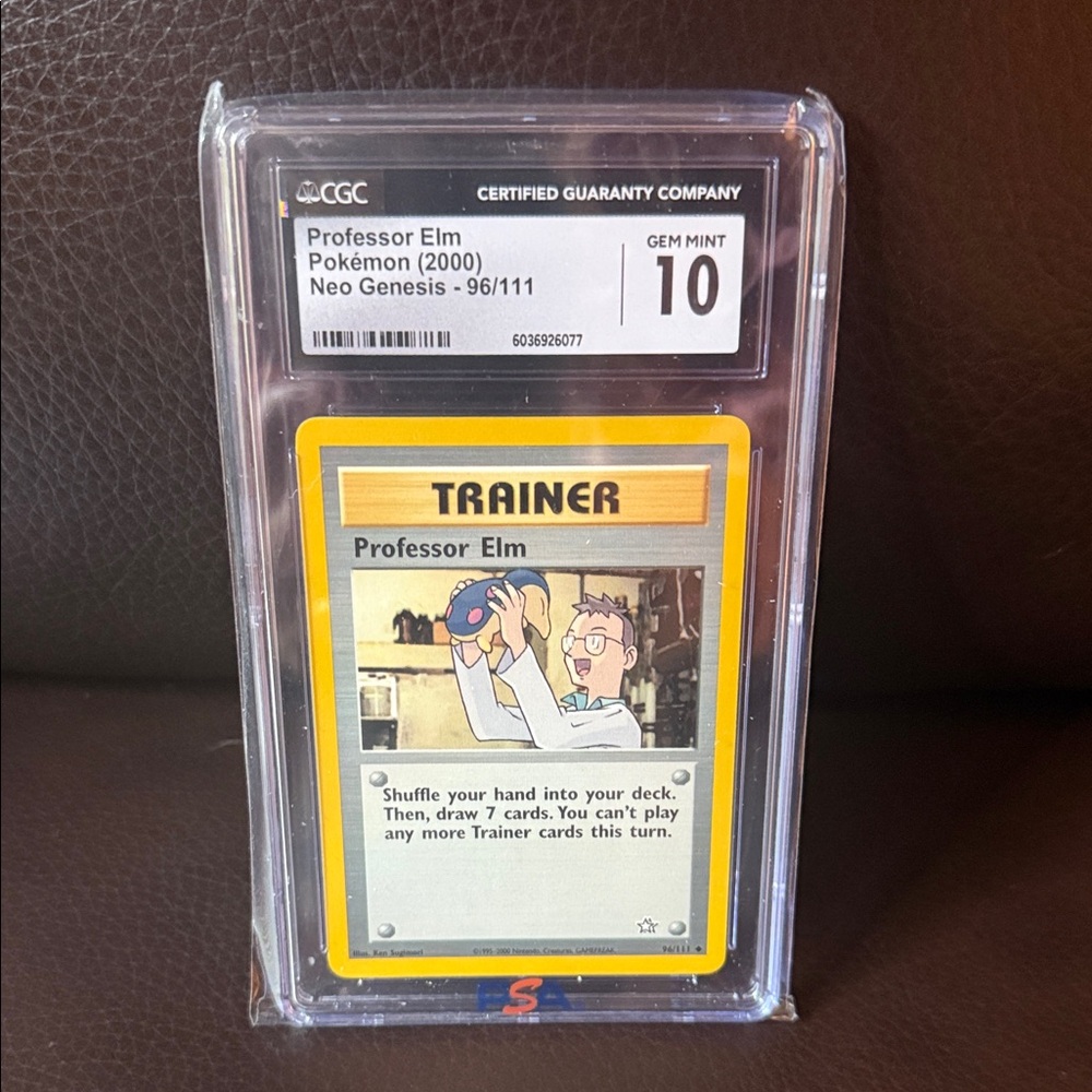 CGC 2000 Pokemon Professor Elm Trainer Card